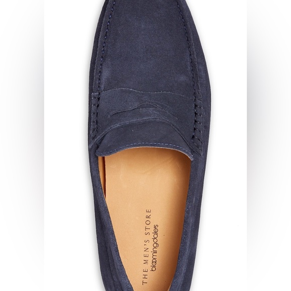 Classic Navy Blue Suede Driving Loafers main image 1